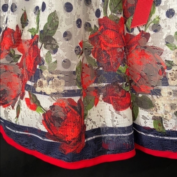 Archana Girls 18 Months White Floral Polka Dot Layered Dress NWT - Picture 4 of 8